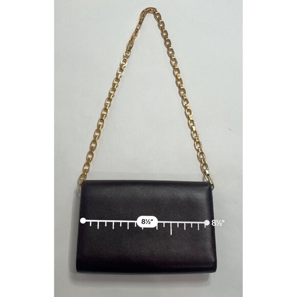 Louis Vuitton Quetsche Box Calfskin Leather Chain Louise GM Clutch Bag in Dark P - Picture 7 of 7